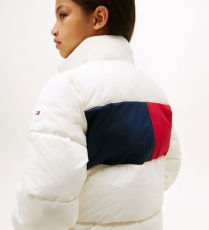 Tommy Hilfiger Puffer Jacket - Flag - Ivory Silk