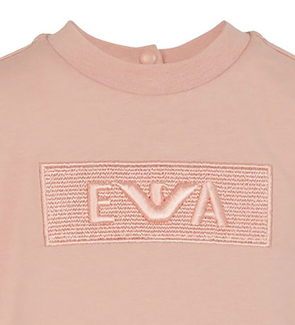Emporio Armani T-Shirt - Mahogany Rose m. Strickerei