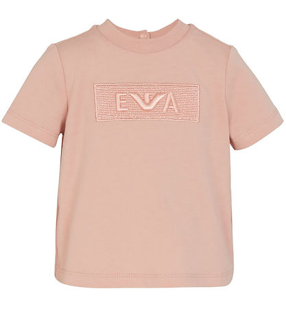 Emporio Armani T-Shirt - Mahogany Rose m. Strickerei