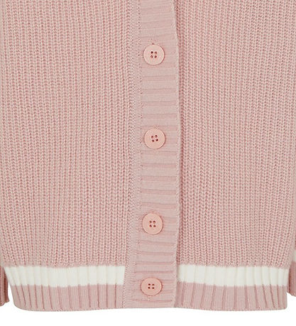 Emporio Armani Cardigan - Knitted - Burnished Lilac w. White
