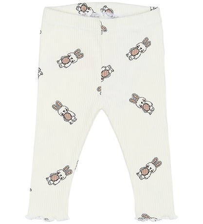 The New Siblings Leggings - Rib - TnsbPippa - Cloud Dancer w. Ka
