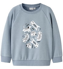 Name It Sweatshirt - NmmVion - Dusty Blue/Hundar