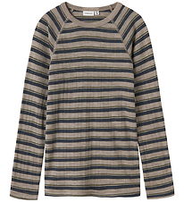 Name It Tröja - Rib - Ull - NkmWang - Satellit/Ombre Blue