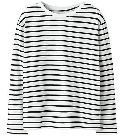 Name It Blouse - NkfLeslie - Black/Bright White w. Stripes