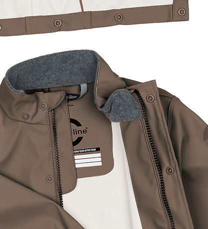 Mikk-Line Rainwear w. Suspenders - PU - Chocolate Chip