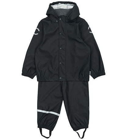 Mikk-Line Rainwear w. Suspenders - PU - Dark Navy