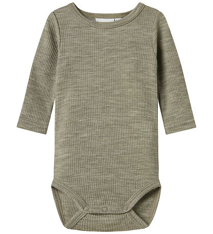 Name It Body l/ä - Wolle - Rib - Noos - NbnWax - Getrocknet Sage