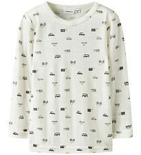 Name It Tröja - Ull - Rib - Noos - NmmWang - Snow White/Small un