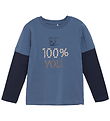 Minymo Blouse - China Blue w. Print