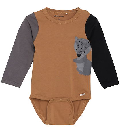 Minymo Bodysuit l/s - Brown Sugar
