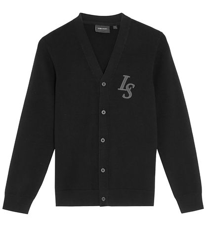 Lyle & Scott Cardigan - Strick - Monogramm - Jet Black