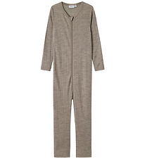 Name It Nightsuit - Wool - Rib - NmmWang - Satellite
