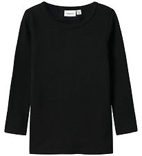 Name It Tröja - Ull - Rib - NmnWax - Black