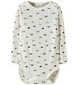 Name It Samfella l/e - Ull - Rib - NmmWang - Snow White/Small Ca