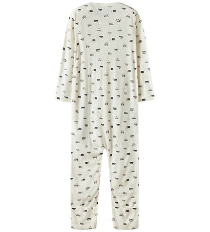 Name It Pyjamapak - Wol - Rib - NmmWang - Snow White/Small Cars