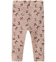 Name It Leggings - Wool - NbfWang - Shadow Gray/Bows