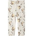 Name It Leggings - Wool - NbnWillu - Snow White/Forest Animals