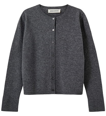 Sofie Schnoor Cardigan - Knitted - Wool - Cissesy - Dark Grey Me
