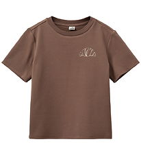 Sofie Schnoor T-shirt - Ash task - Brown w. Croissant