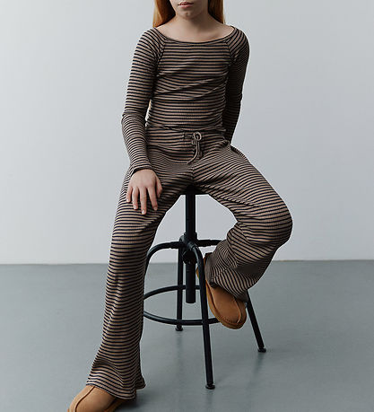 Sofie Schnoor Byxor - Rib - Abigale - Brown Striped