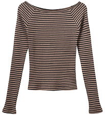 Sofie Schnoor Blouse - Rib - Soma - Brown Striped