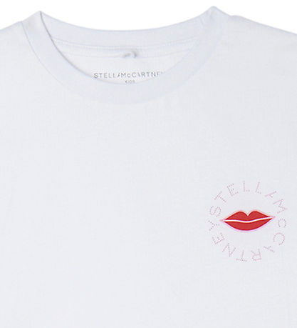 Stella McCartney Kids T-Shirt - Wit m. Lippen