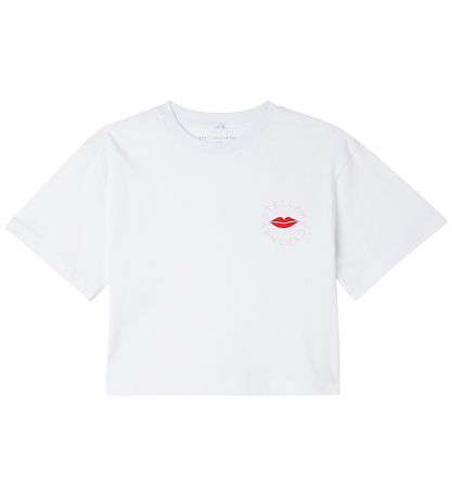 Stella McCartney Kids T-Shirt - Wit m. Lippen