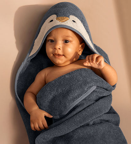 Liewood Babyhandtuch - 70x70 cm - Albert - Penguin - Meerblick