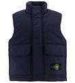 Stone Island 패딩 조끼 - 네이비 블루