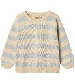 Wheat Blouse - Knitted - Morgan - Soft Blue Stripe