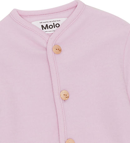 Molo Cardigan - Wool fleece - Umber - Alpine Glow
