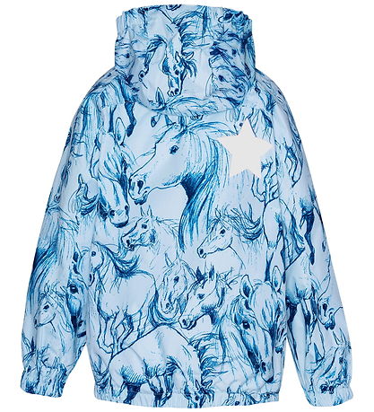 Molo Rain Jacket - PE - Waiton - Sky Blue Horses