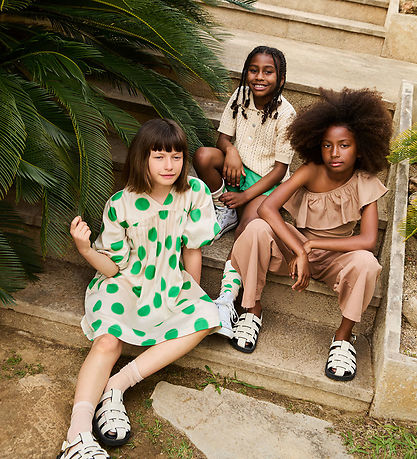 Molo Dress - Camellia - Green Dots