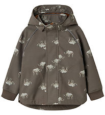Name It Softshell Jacket w. Fleece - NmmAlfa08 - Morel/Rhino