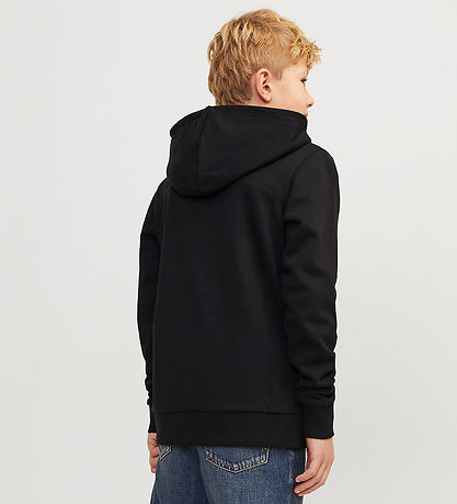 Jack & Jones Hoodie - JjeCaleb - Black/Loose