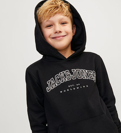 Jack & Jones Hoodie - JjeCaleb - Black/Loose