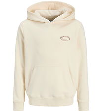Jack & Jones Hoodie - JjeBrandes - Antique White