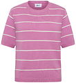 Grunt Stuttermabolur - Prjónað - GrFerro - Rose Stripe