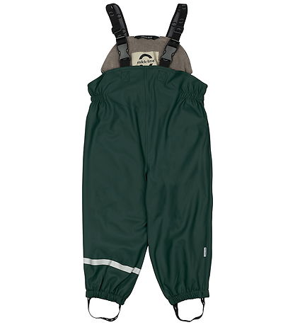 Mikk-Line Regnkläder m. Fleece/Hängslen - PU - Återvunnen - Mörk