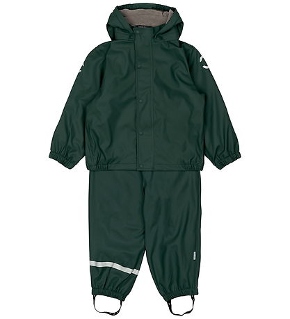 Mikk-Line Regnkläder m. Fleece/Hängslen - PU - Återvunnen - Mörk