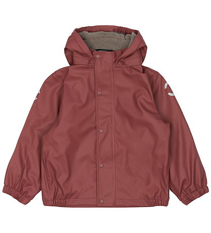 Mikk-Line Rainwear w. Fleece/Suspenders - PU - Recycled - Apple 
