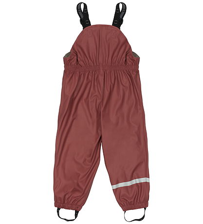 Mikk-Line Rainwear w. Fleece/Suspenders - PU - Recycled - Apple 