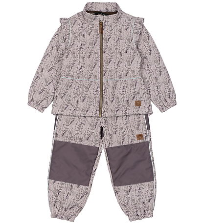 Mikk-Line Thermo Wear - Cloud Gray w. Flowers/Ruffles
