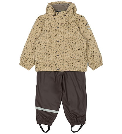 Mikk-Line Rainwear w. Suspenders/Fleece - PU - Cornstalk