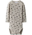 Name It Bodysuit l/s - Wool - Rib - Noos - NbmWang - Nacreous Cl
