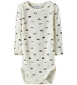Name It Bodysuit l/s - Wool - Rib - Noos - NbmWang - Snow White/