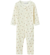 Name It Nightsuit - Wool - Noos - NbfWang - Snow White/Small flo