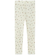 Name It Leggings - Ull - Noos - NmfWang - Snow White/Small blomm