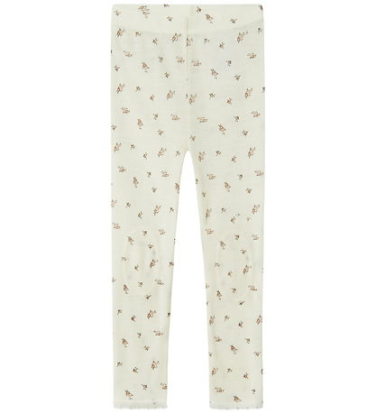 Name It Leggings - Wol - Noos - NmfWang - Snow White/Small flowe