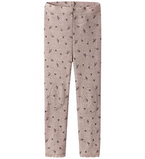 Name It Leggings - Ull - Noos - nmfWang - Shadow Grå/Small flöde